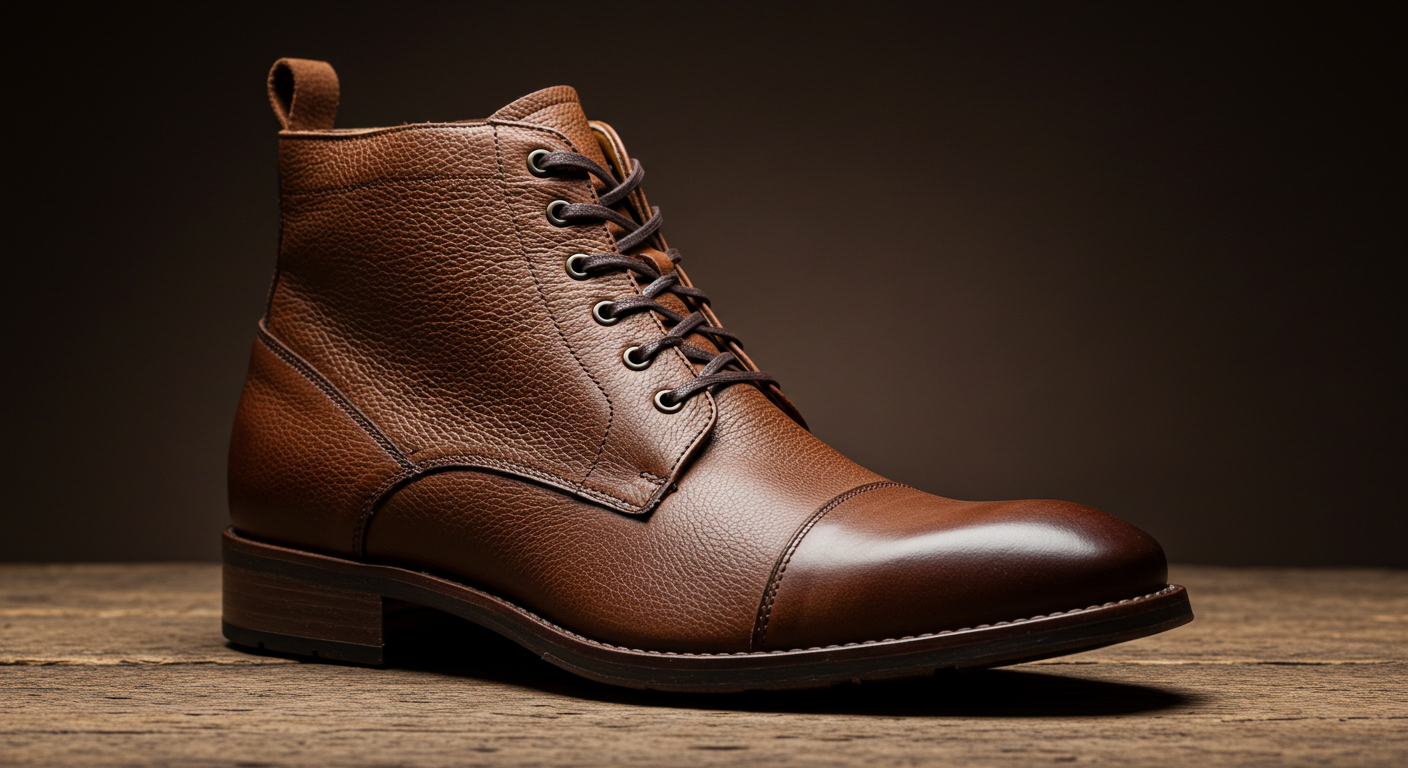 Bota Cano Médio Premium em Couro Masculino