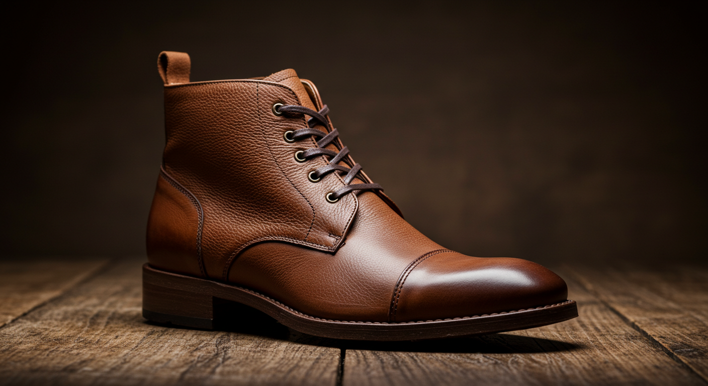 Bota Cano Médio Premium em Couro Masculino